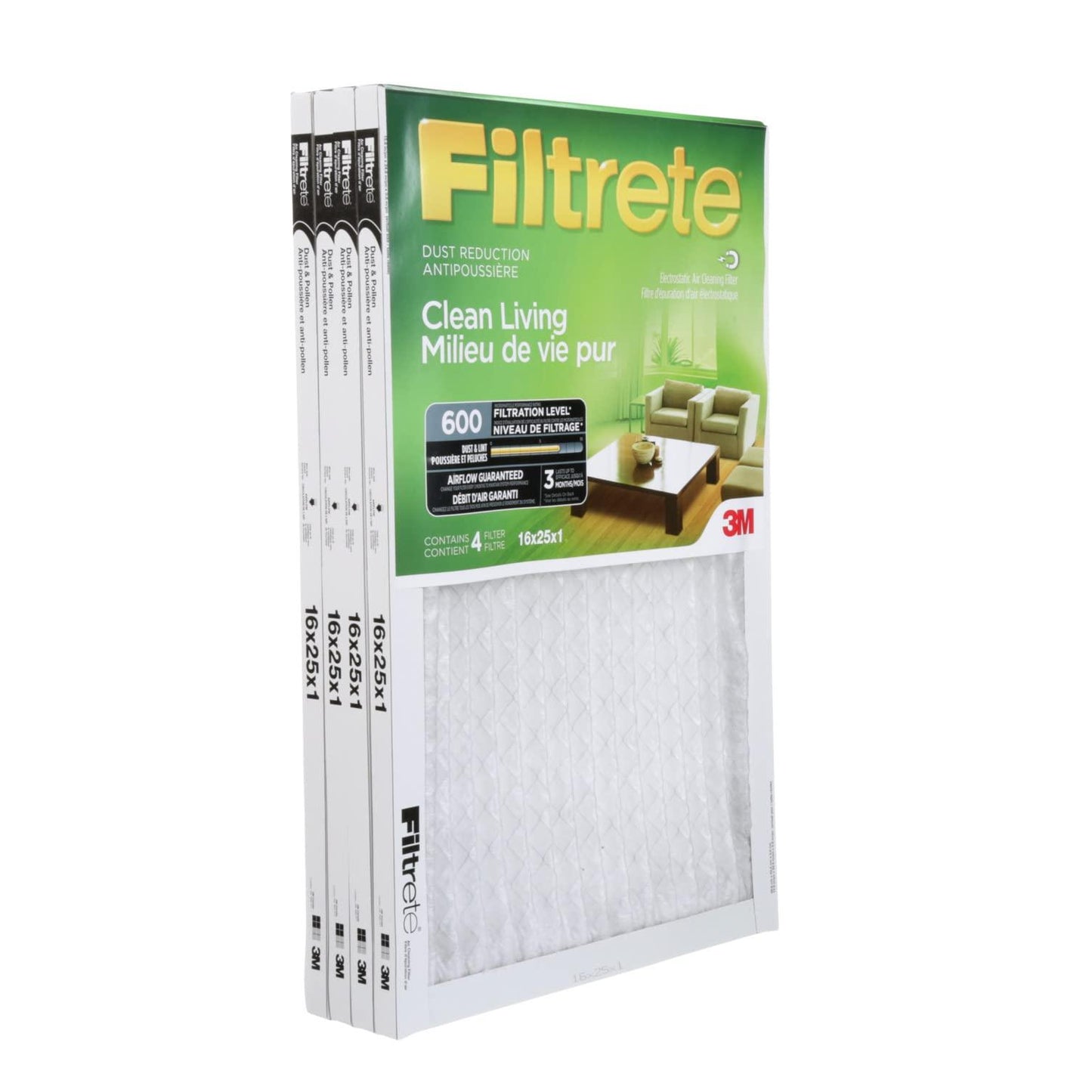 Filtrete 16x25x1 Furnace Filter, MPR 600, MERV 7. Phil and Gazelle.