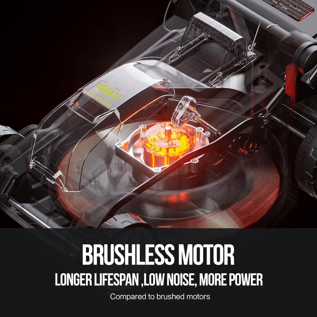 ionRUSH 48V Cordless Brushless Lawn Mower Kit with 4.0Ah Battery. Phil and Gazelle.