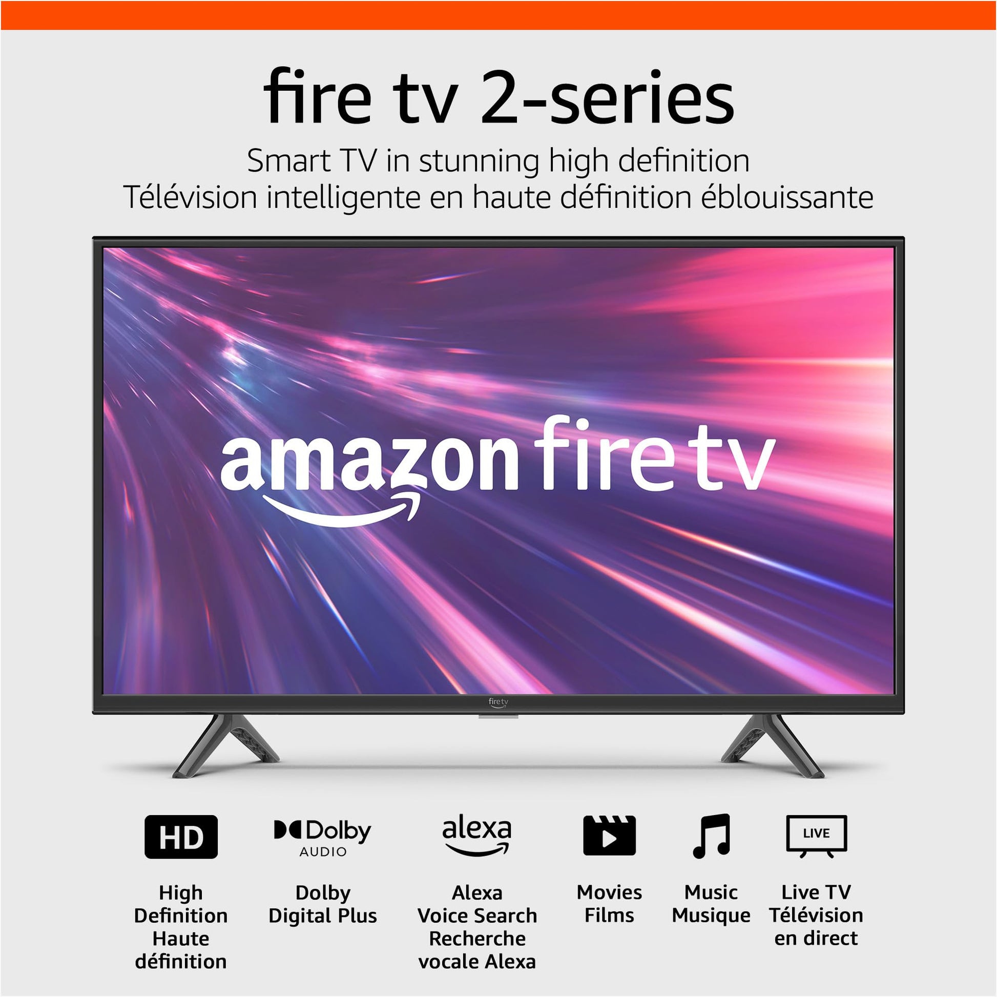 Amazon Fire TV 32" 2-Series HD smart TV, stream live TV without cable. Phil and Gazelle.