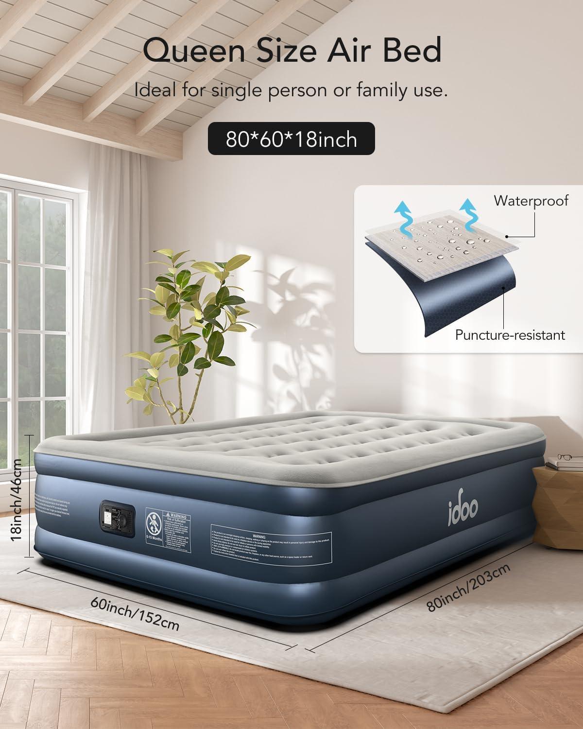 Luxury Air Mattress Queen with Built in Pump. Phil and Gazelle.