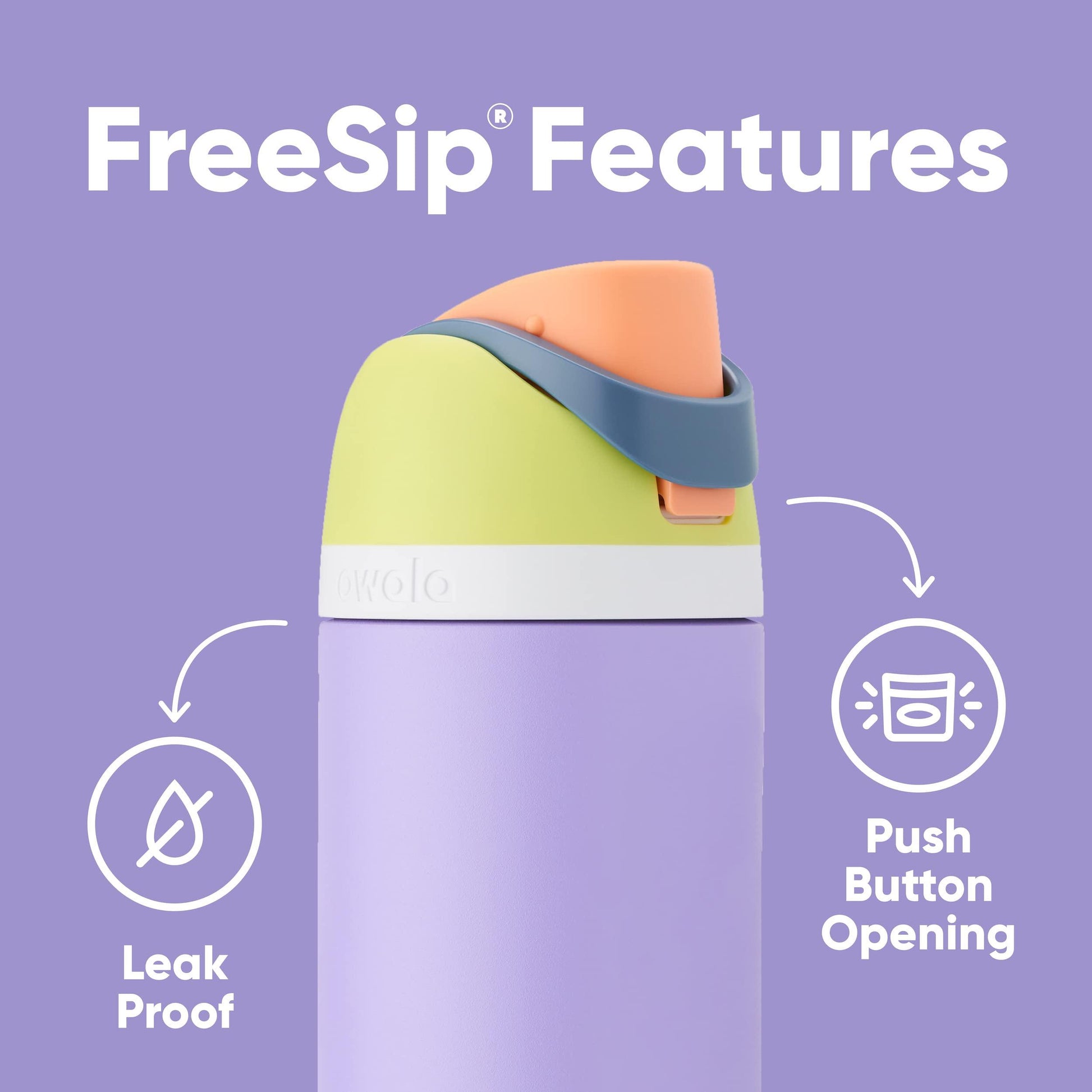 FreeSip Insulated Stainless Steel Water Bottle with Straw. Phil and Gazelle.