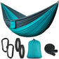 Camping Hammock Portable Nylon Hammocks with Tree Straps Single Lightweigtht Hammock Swing for Outdoors, Backpacking, Camping, Travel, Beach, Garden, Breathable & Quick Drying Parachute