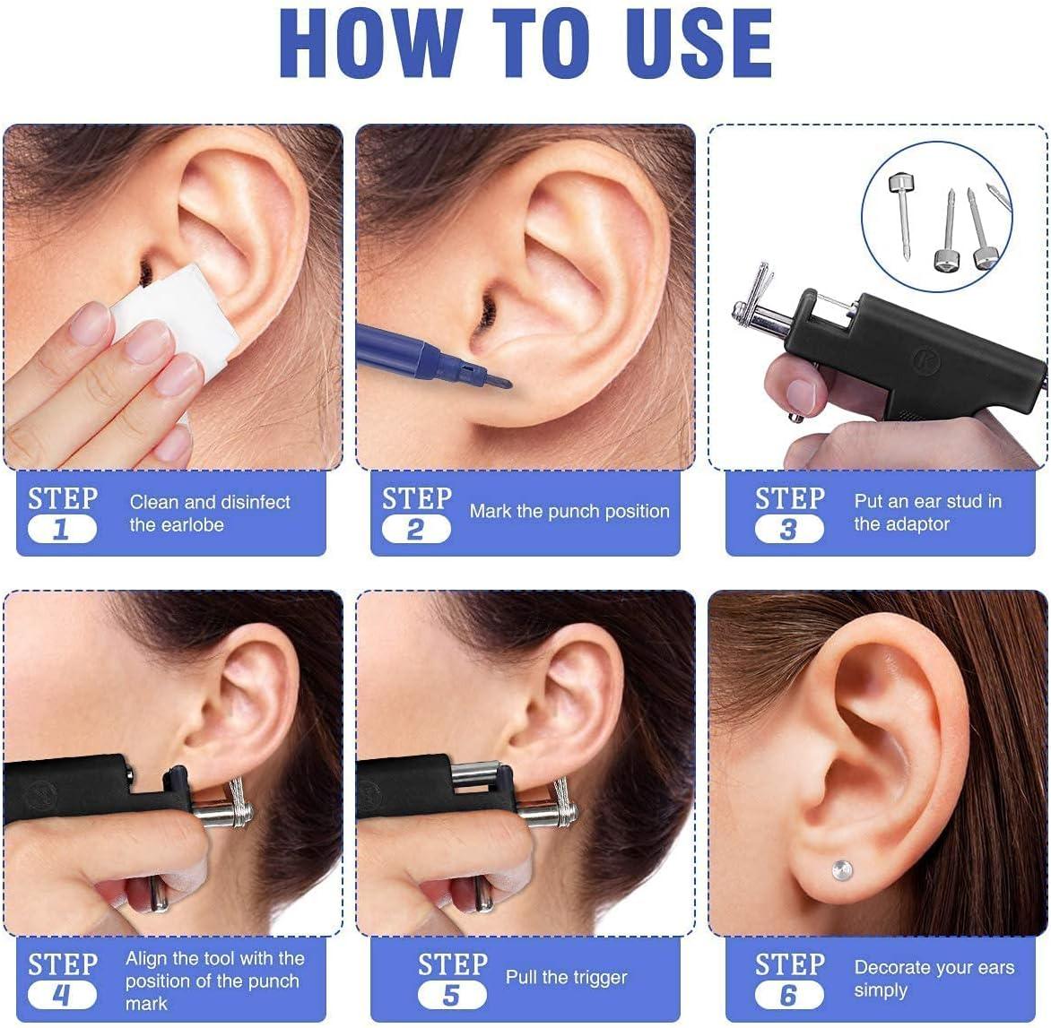 Ear Piercing Gun Kit Reusable