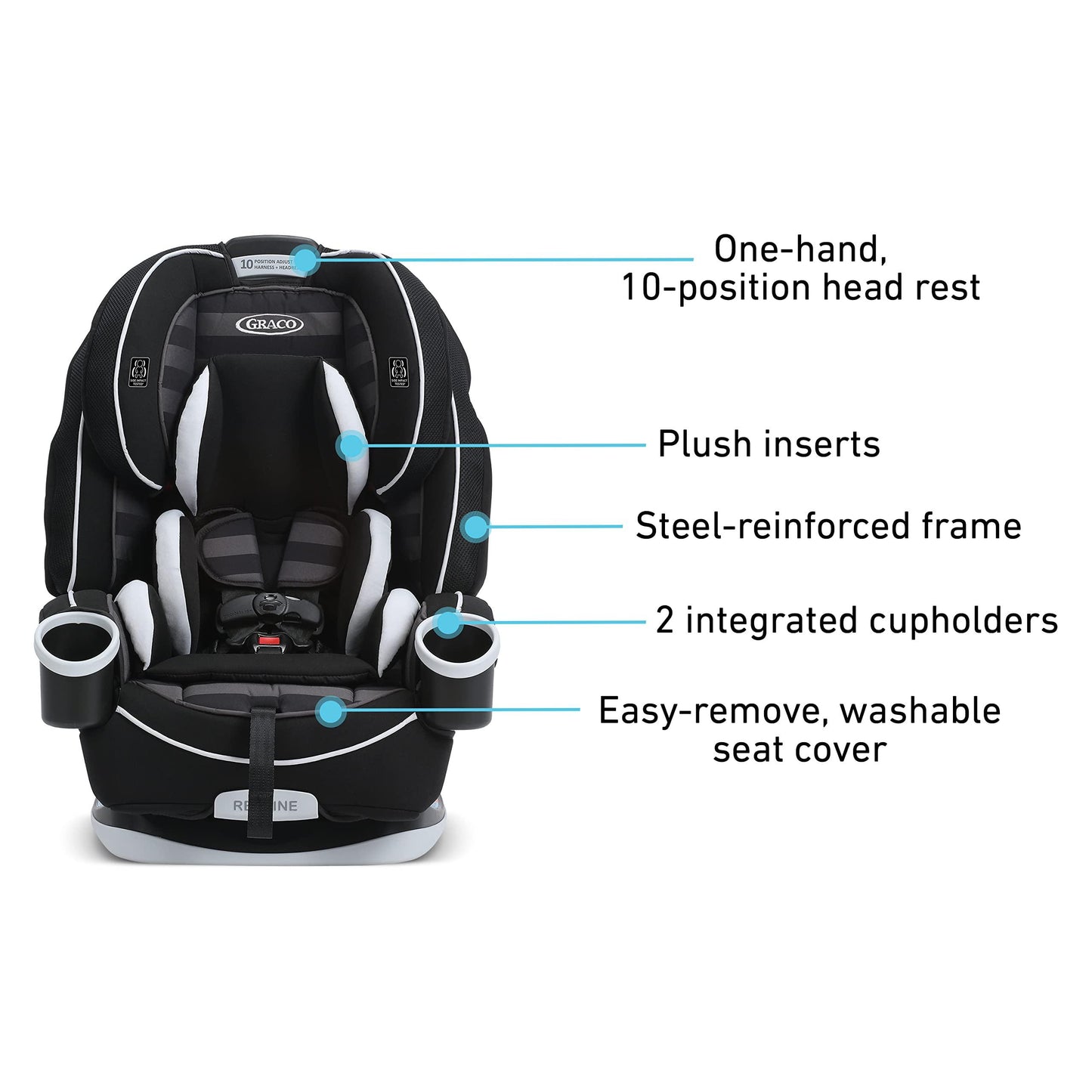 Graco All In One Car Seat, 4Ever 4-in-1 Car Seat. Phil and Gazelle.