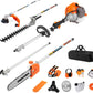 Ron PROYAMA Powerful 42.7cc 5 in 1 Multi Functional Trimming Tools,Gas Hedge Trimmer,String Trimmer, Brush Cutter,Pole Saw with Extension Pole