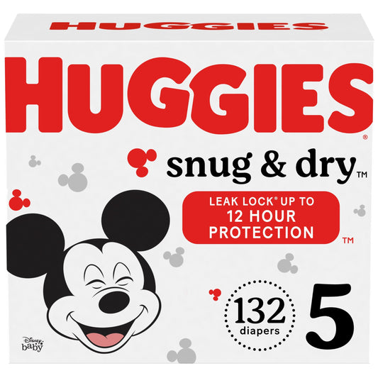 Huggies Snug &amp; Dry Disposable Baby Diapers, Size 5, 132 Count Phil and Gazelle