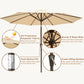 Patio Umbrella 9ft Market Outdoor Table Umbrella with Push Button. Phil and Gazelle.