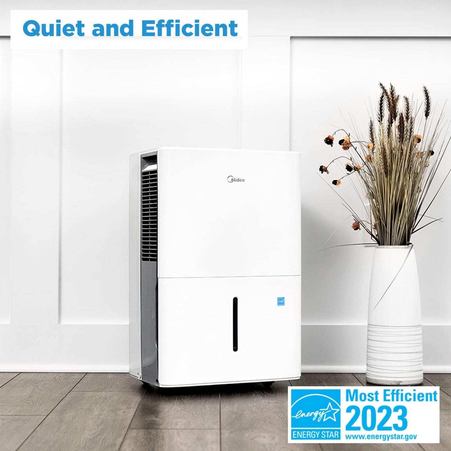 Midea 4,500 Sq. Ft. Energy Star Certified WiFi Enabled Dehumidifier With Reusable Air Filter. Phil and gazelle.