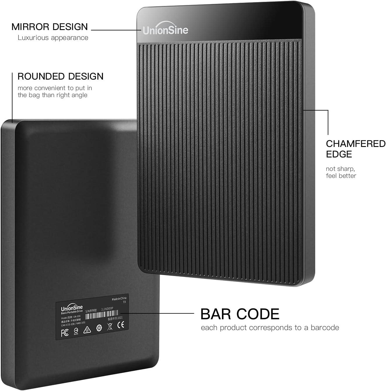 1TB Ultra Slim Portable External Hard Drive USB3.0 HDD Storage. Phil and Gazelle.