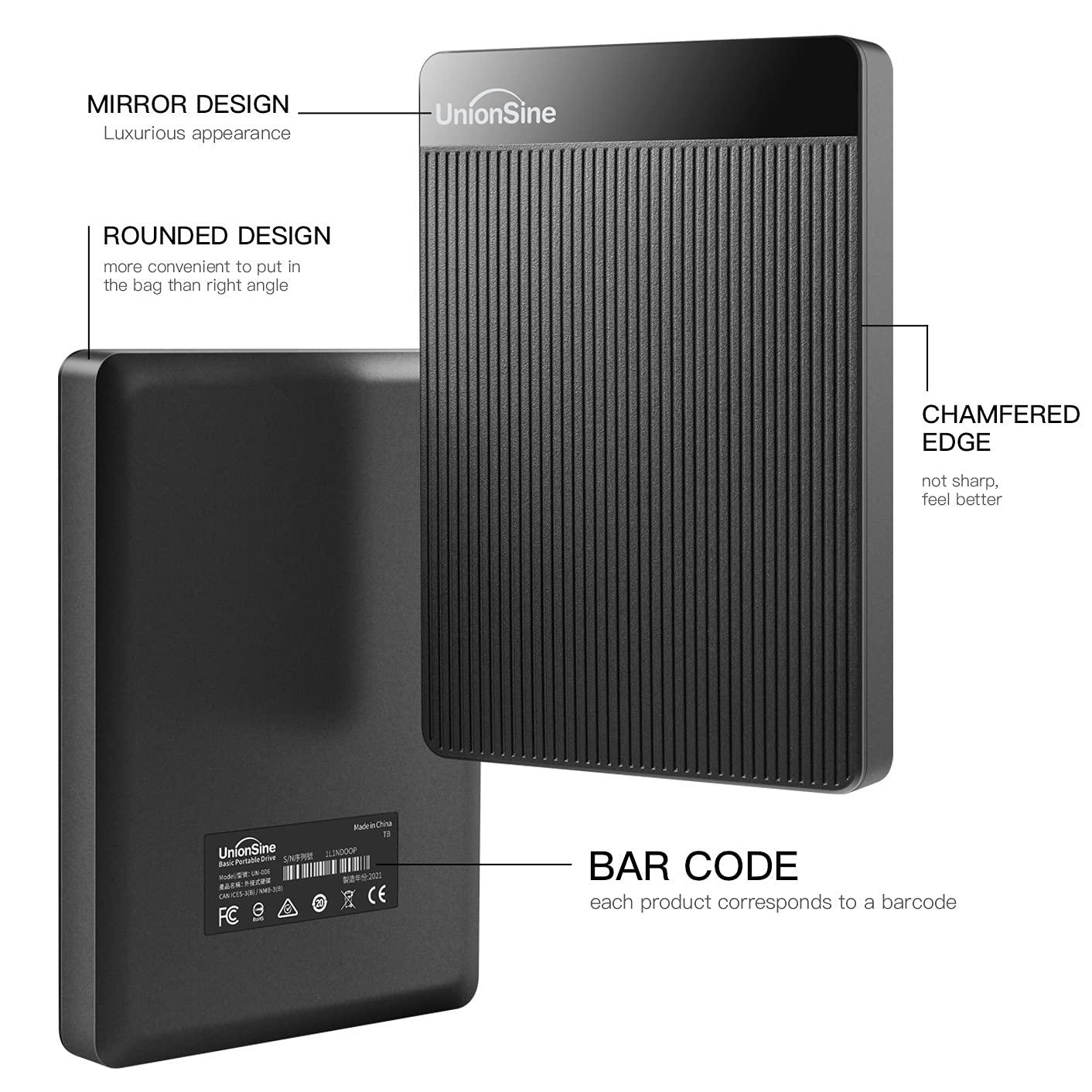 1TB Ultra Slim Portable External Hard Drive USB3.0 HDD Storage. Phil and Gazelle.