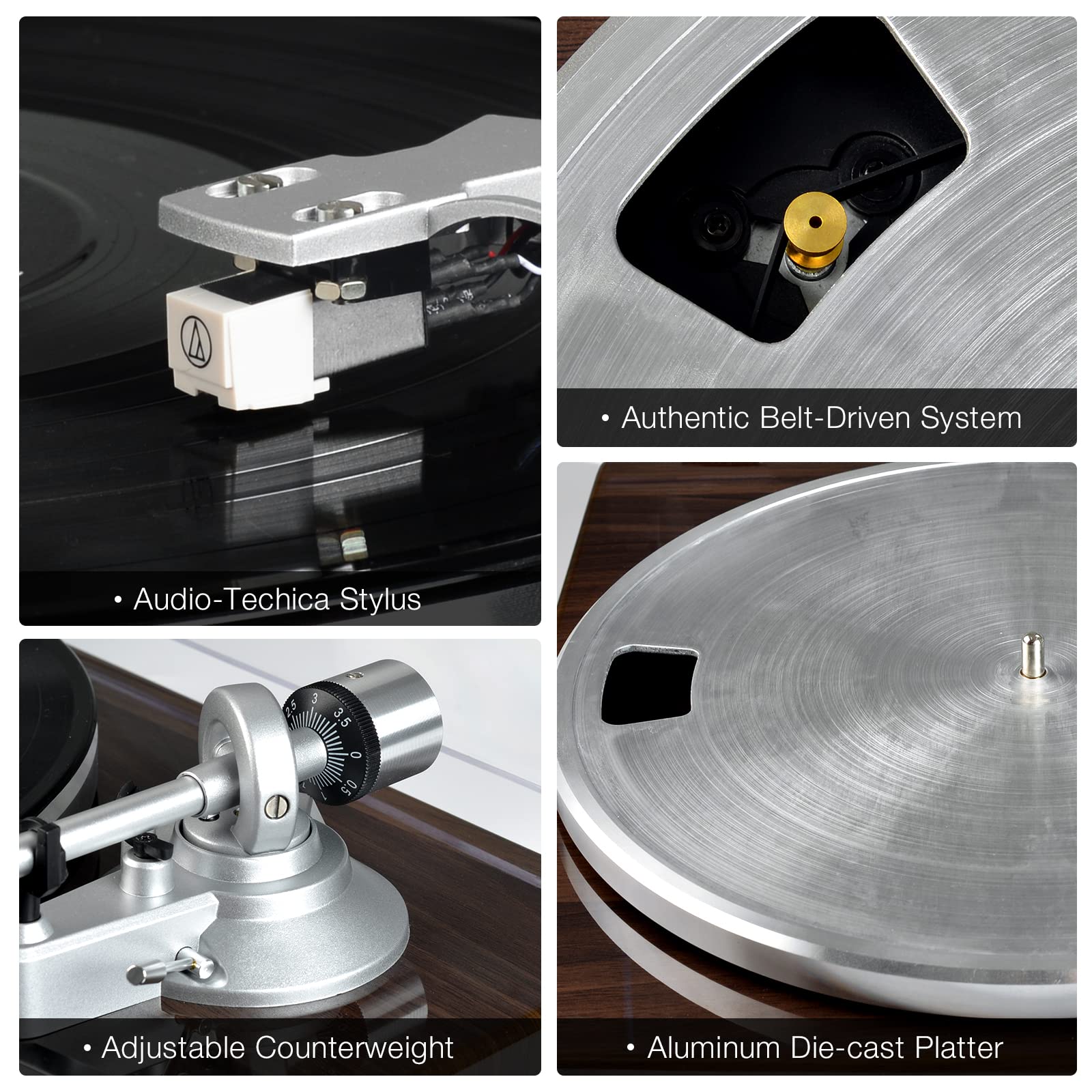 Turntables Belt-Drive Record Player. Phil and Gazelle.