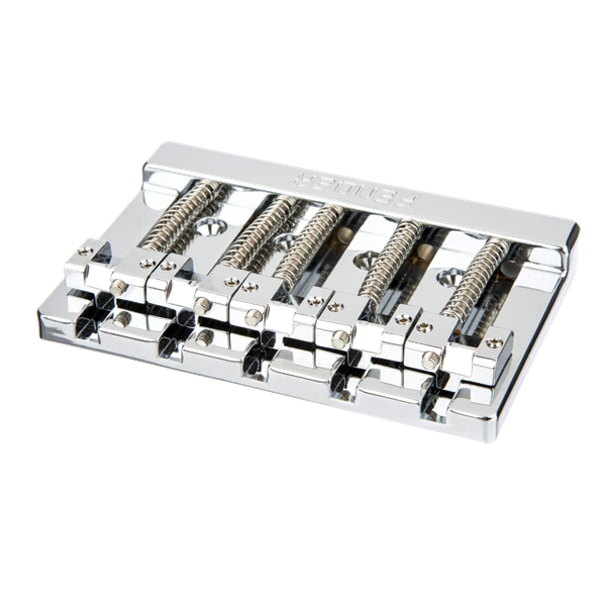 Fender HiMass 5-String Bass Wide Bridge Assembly with Zinc Saddles - Chrome. Phil and Gazelle.