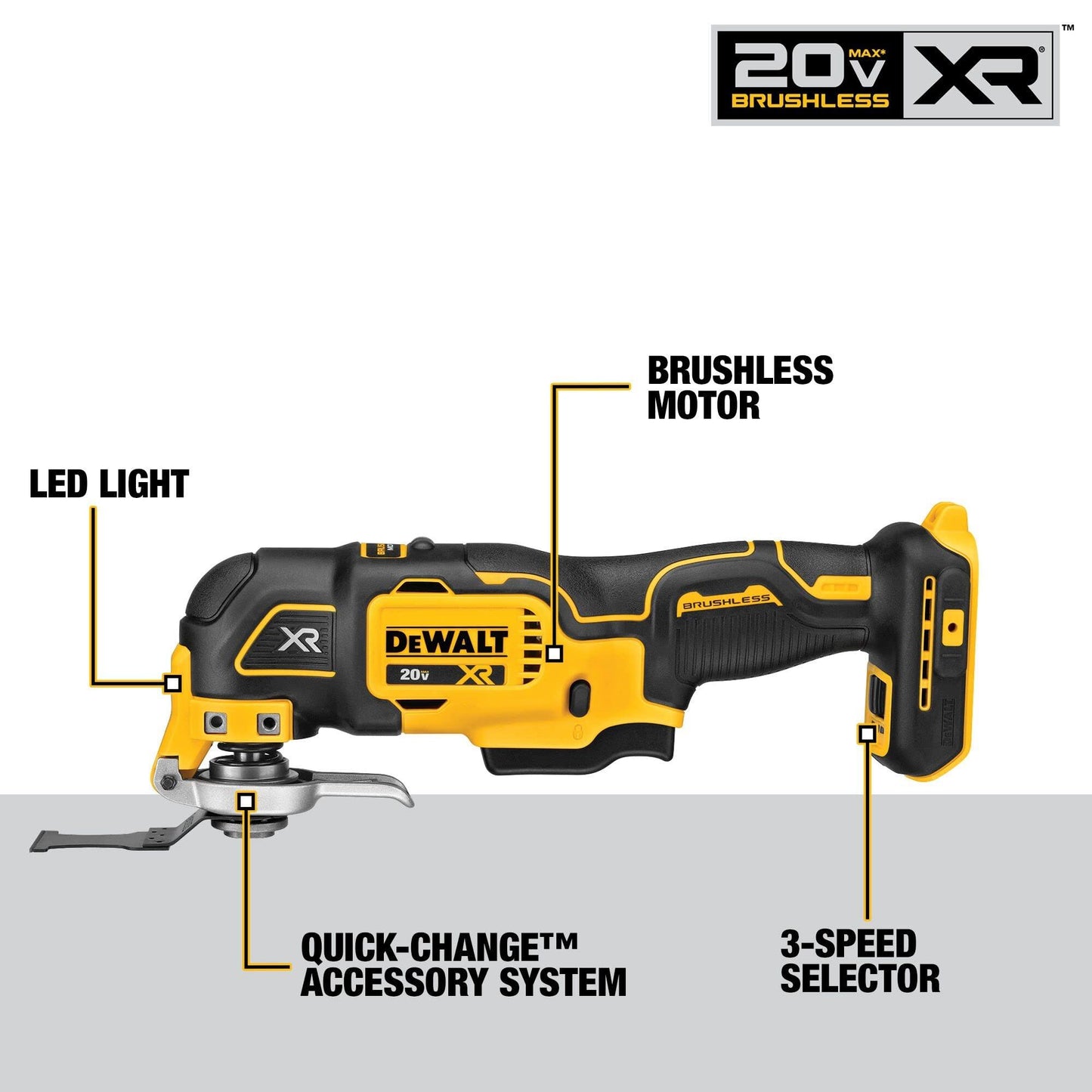 DEWALT 20V Max XR Oscillating Multi-Tool, Variable Speed, Tool Only. Phil and gazelle.