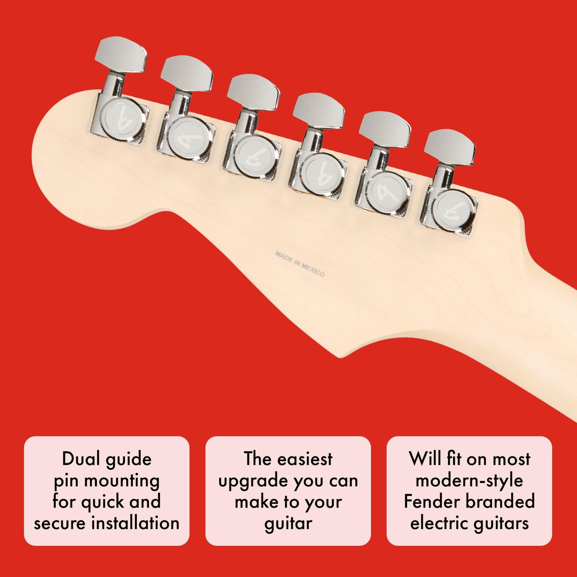 Fender 099-0818-100 Locking Tuners, Polished Chrome. Phil and Gazelle.