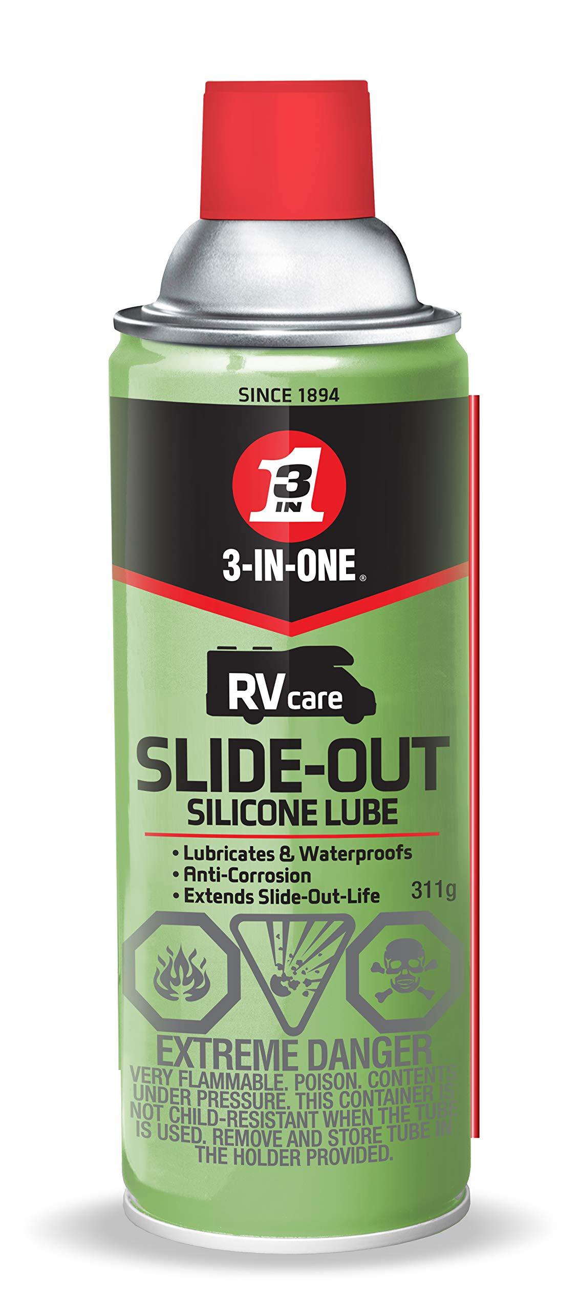 3-IN-ONE RV Care Slide Out Silicone Lube 311g. Phil and Gazelle.