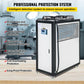 Air Cooled Water Chiller 5 Ton Portable, 5Hp 53L Tank Industrial Chiller, Finned Condenser w/Micro-Computer Control, 15KW Cooling Capacity Stainless Steel Tank Chiller Machine for Cooling Water. Phil and Gazelle.