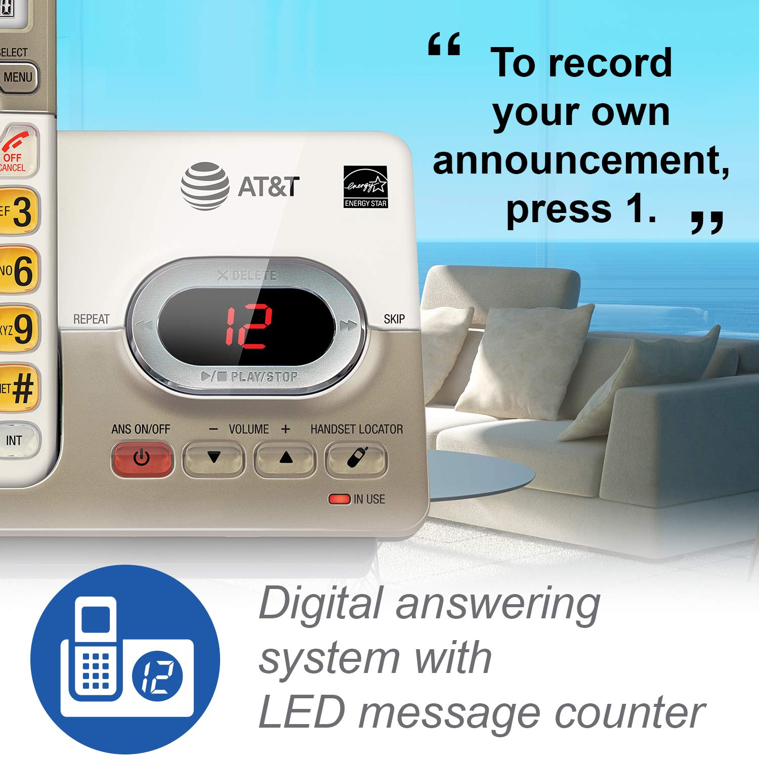 AT&amp;T 2-Handsets Cordless Phone System with Answering System. Phil and Gazelle.