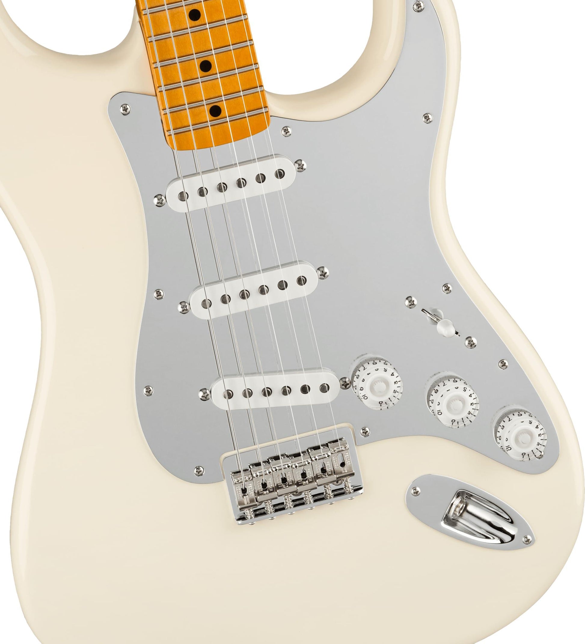 Fender Nile Rodgers Hitmaker Stratocaster - Maple, Olympic White. Phil and Gazelle.