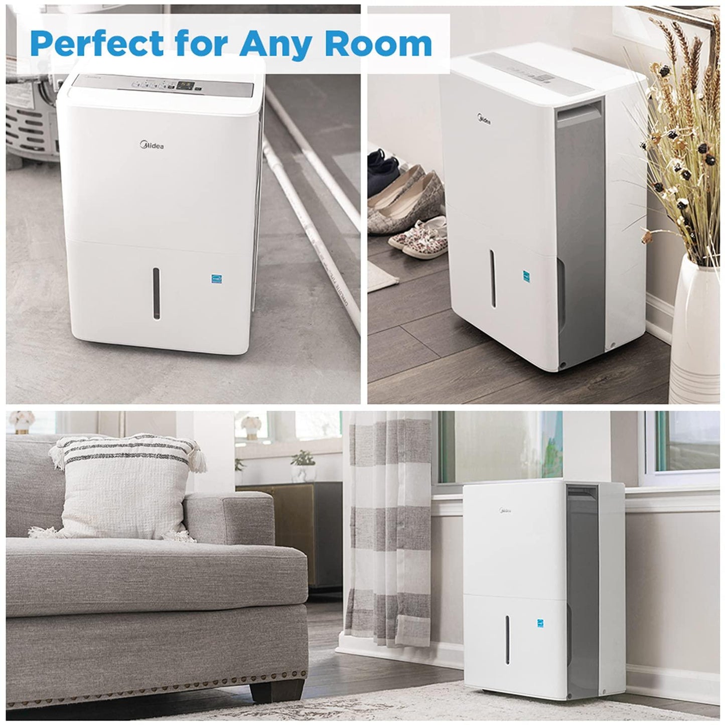 Midea 4,500 Sq. Ft. Energy Star Certified WiFi Enabled Dehumidifier With Reusable Air Filter. Phil and gazelle.