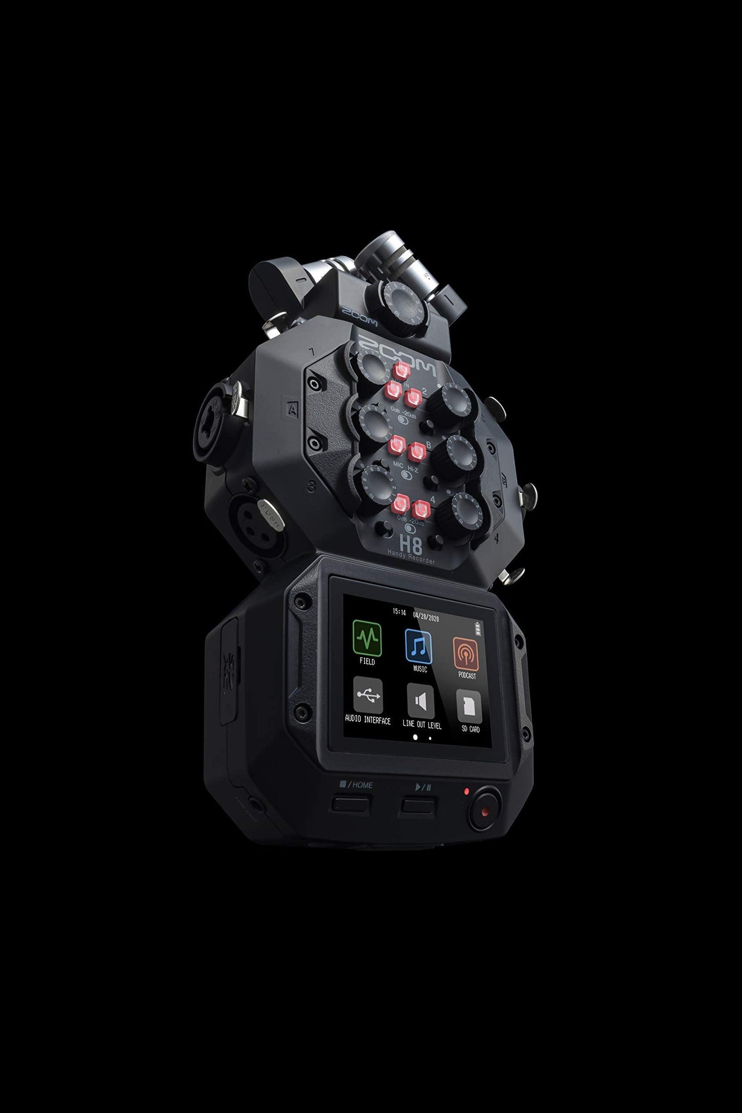 Zoom H8 12-Track Portable Recorder, Stereo Microphones, 6 Inputs, Touchscreen Interface. Phil and Gazelle.