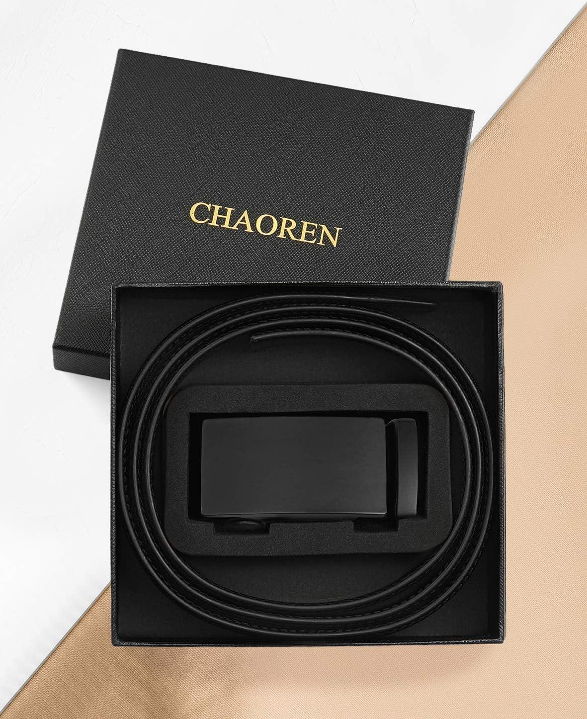 CHAOREN Mens Belt Leather Ratchet 1 3/8" for Casual Jeans - Micro Adjustable Belt Fit Everywhere&nbsp;  Phil and Gazelle.