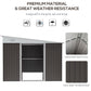 Outsunny 11' x 9' Steel Garden Storage Shed. Phil and Gazelle.