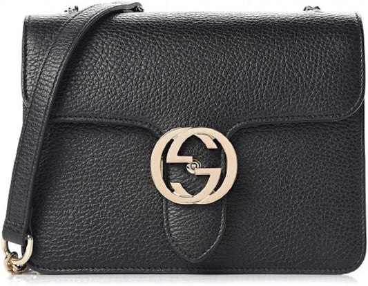 Italian Gucci Interlocking Marmont Leather Silver Handbag Phil and gazelle.