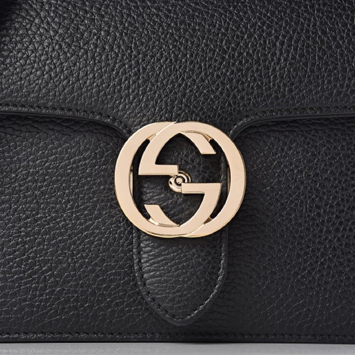 Italian Gucci Interlocking Marmont Leather Silver Handbag Phil and gazelle.