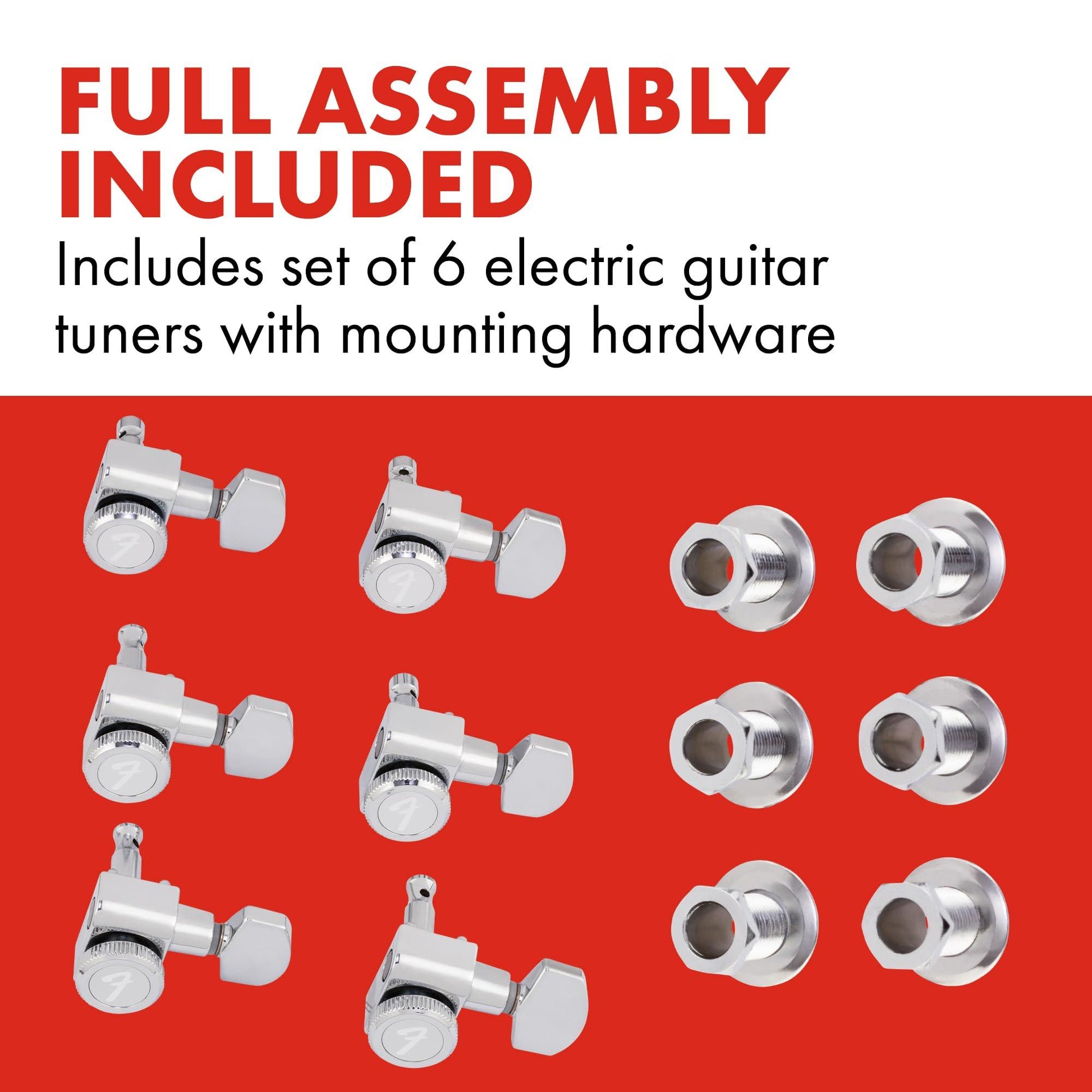 Fender 099-0818-100 Locking Tuners, Polished Chrome. Phil and Gazelle.