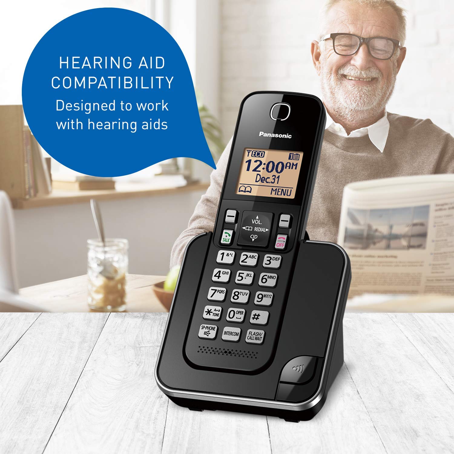 Panasonic DECT 6.0 Expandable Cordless Phone with Call Block.. Phil and Gazelle.