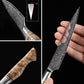 HEZHEN 5PC Kitchen Knives Set-Durable, Vacuum Heat Treated Damascus Steel. Phil and Gazelle.