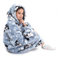 DOUUCO Oversized Hoodie Blanket Kids Sherpa Hooded Wearable Blanket Softness Cozy Fleece Sweatshirt Sweater Giant Hoodie