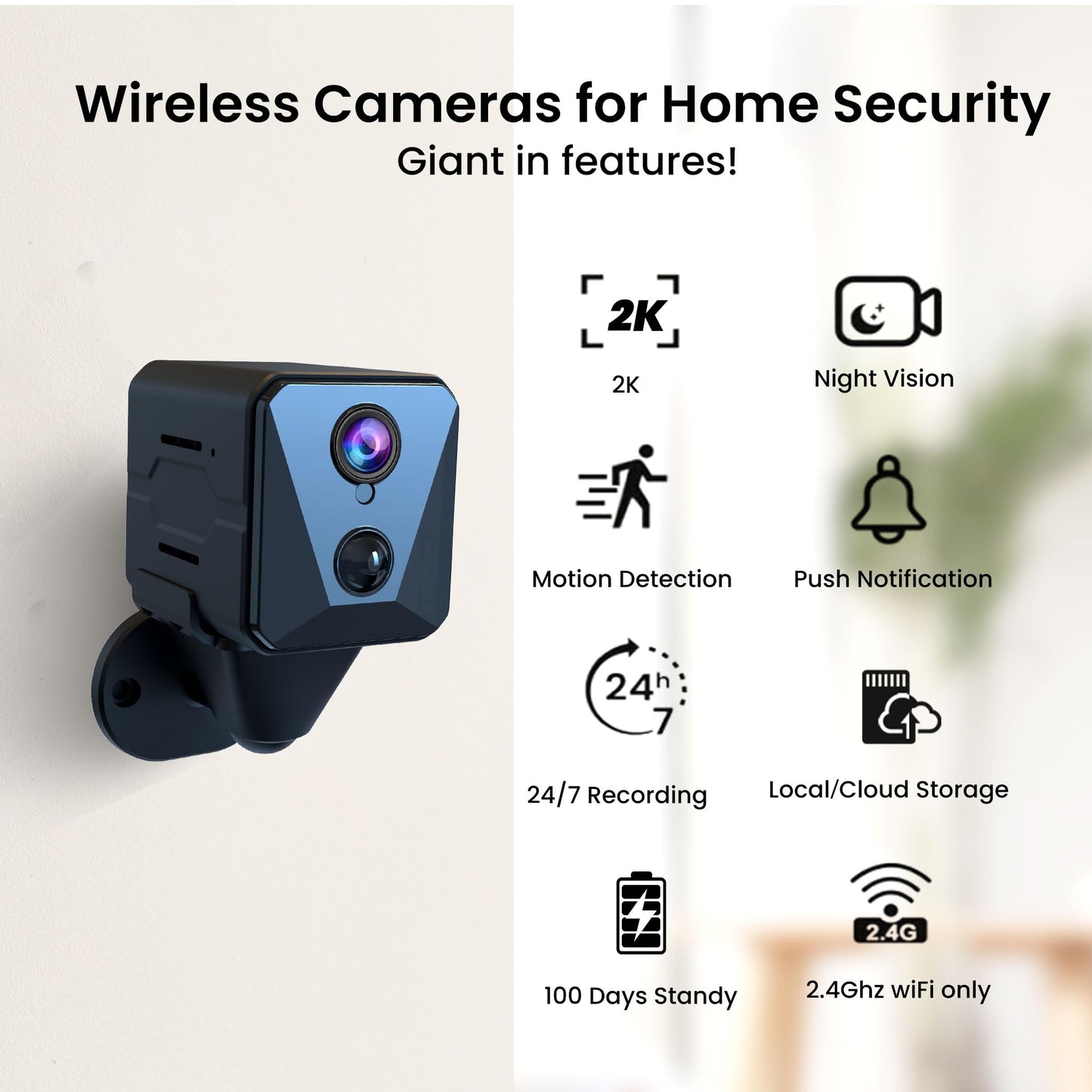 Funstorm Hidden Spy Camera, 2K WiFi Mini Camera. Phil and gazelle.