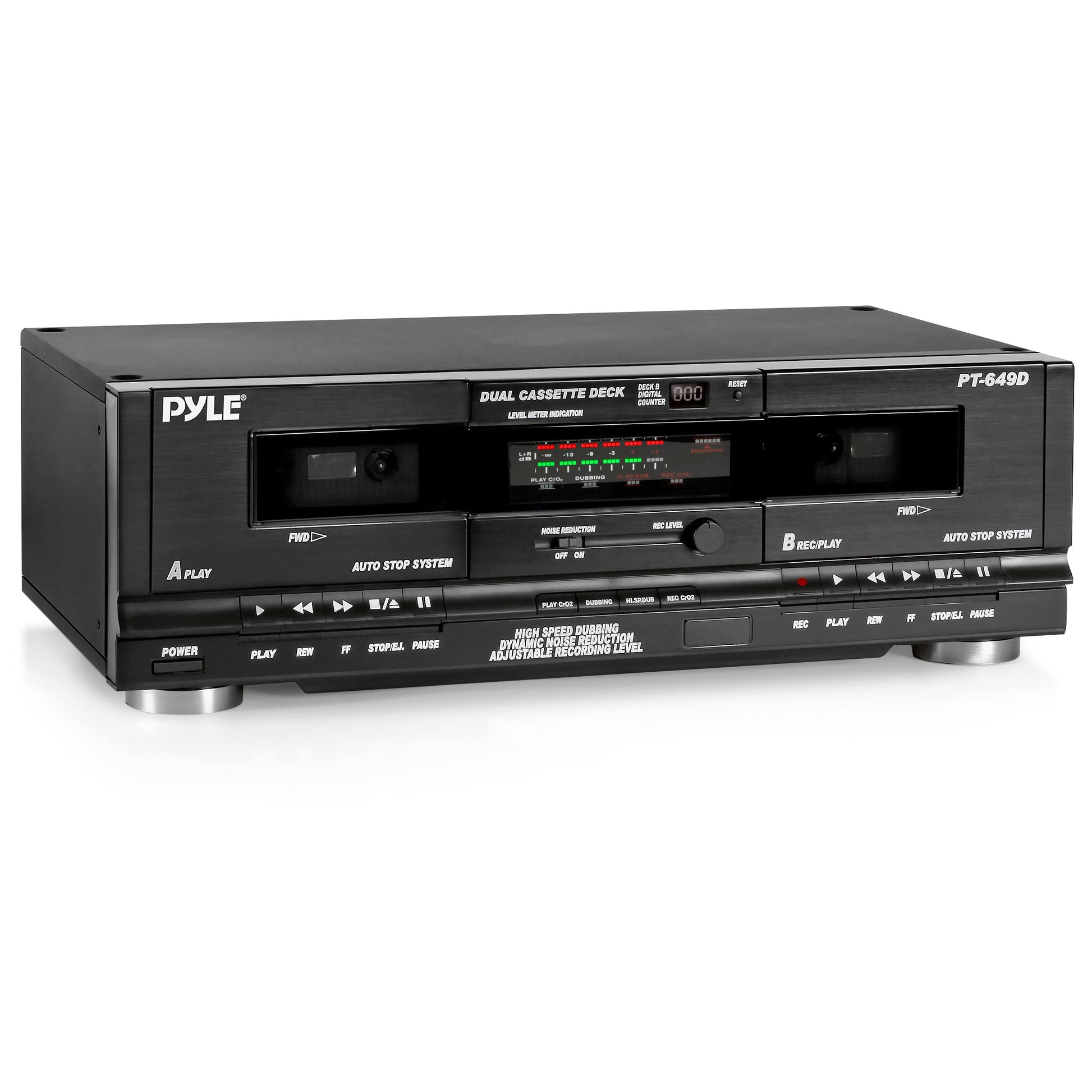 Dual Cassette Deck | Music Recording Device with RCA Cables. Phil and Gazelle.