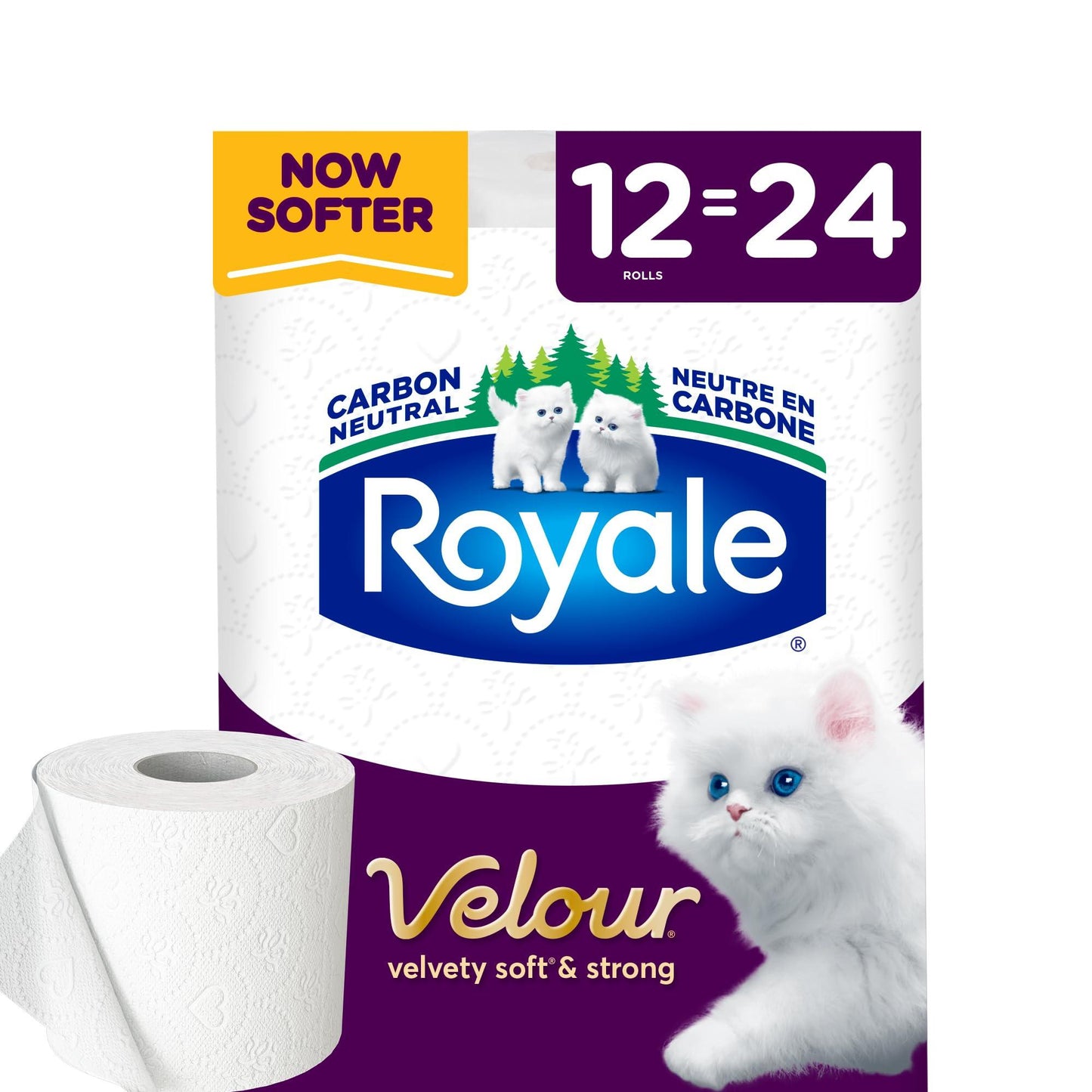 Royale Velour Toilet Paper, 12 Equal 24 Rolls, 142 Bathroom Tissues per roll