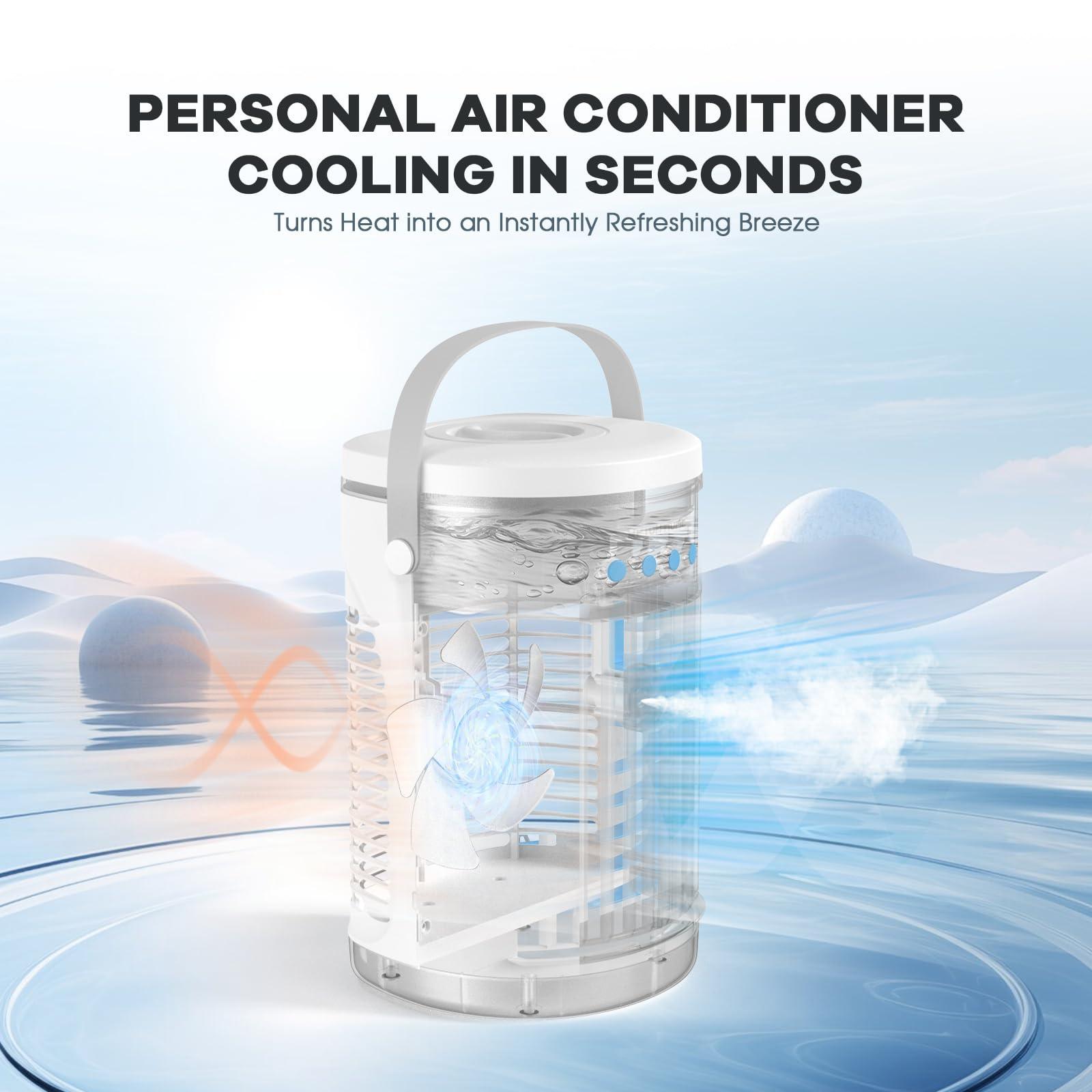 Portable Air Conditioners, 1400ml Mini Air Conditioner 4-in-1. Phil and Gazelle.