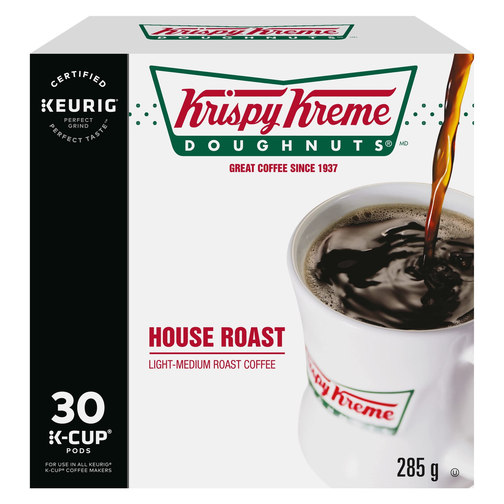 Krispy Kreme Doughnuts Smooth House Roast Single Serve Keurig Certified K-Cup pods. Phil and Gazelle.