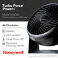 Honeywell HT900C 7" TurboForce® POWER+ Desk/Table Fan, Air Circulator for Small Bedroom, Portable, Wall Mountable, Energy Saving, 3 Speeds, Black