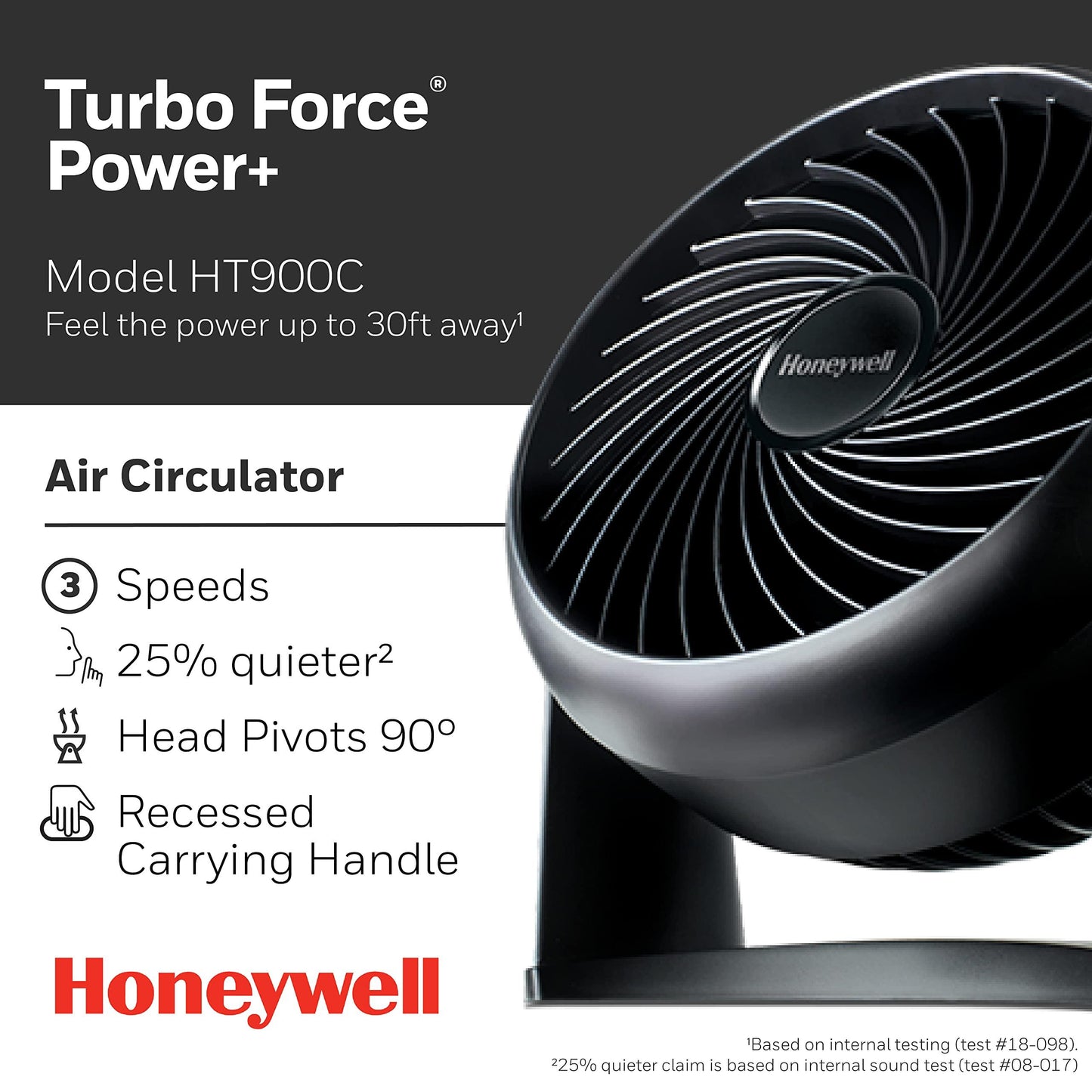 Honeywell HT900C 7" TurboForce® POWER+ Desk/Table Fan Phil and Gazelle.