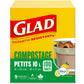 Glad 100% Compostable Bags - Small 10 Litres - Lemon scent, 100 Compost Bags