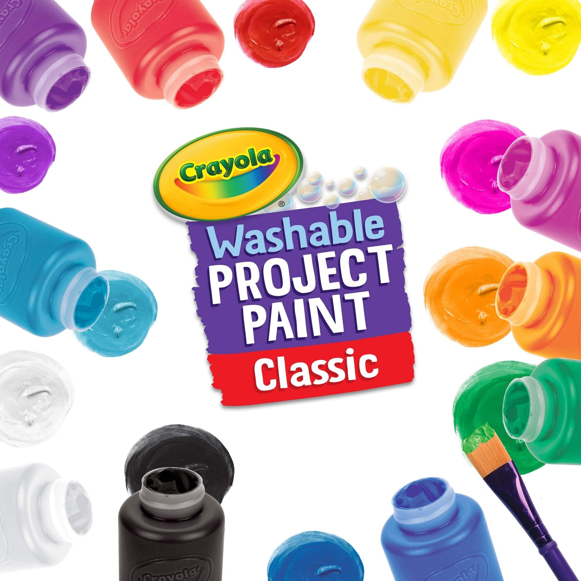 Crayola 10 59ml Paint Jars Assorted Classic Colours Arts &amp; Crafts. Phil and Gazelle.