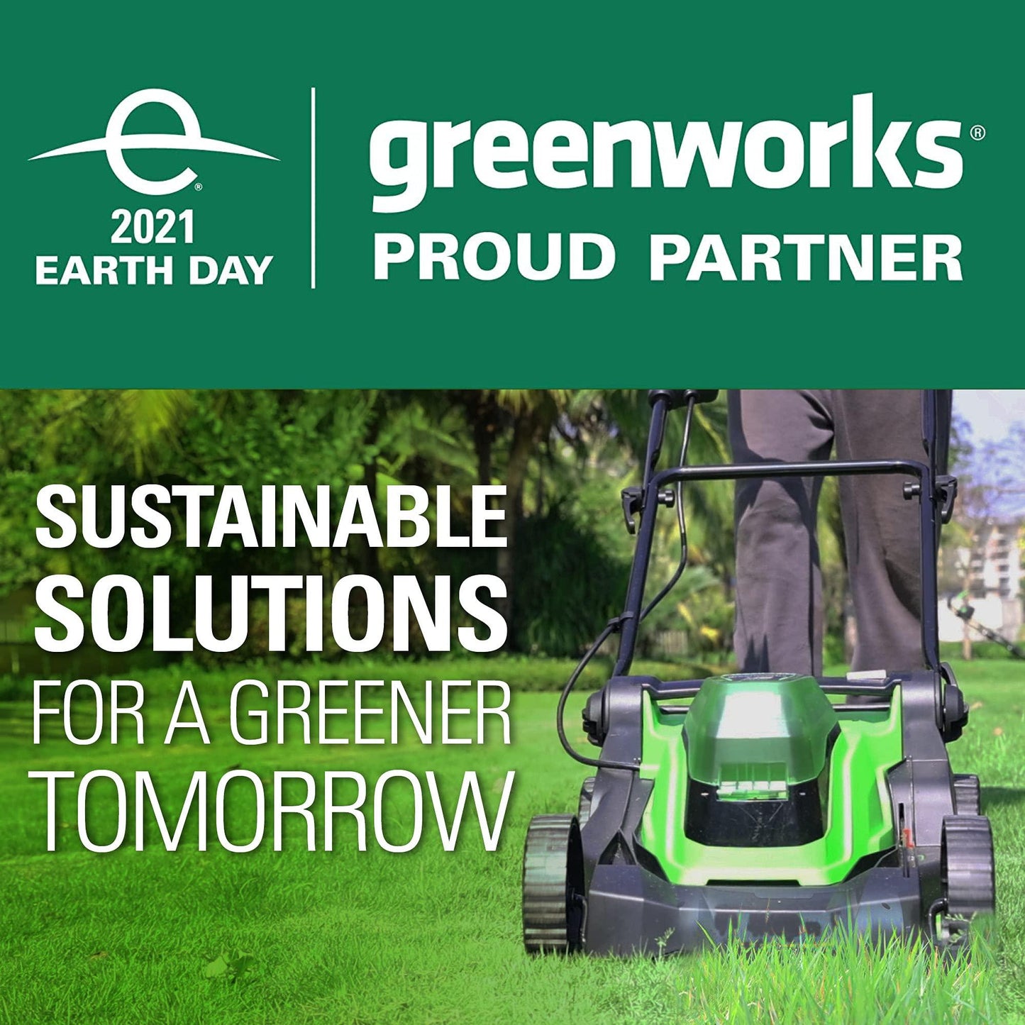 Greenworks 48V 17" Lawn Mower, 2 x 24V 4Ah Batteries Phil and Gazelle