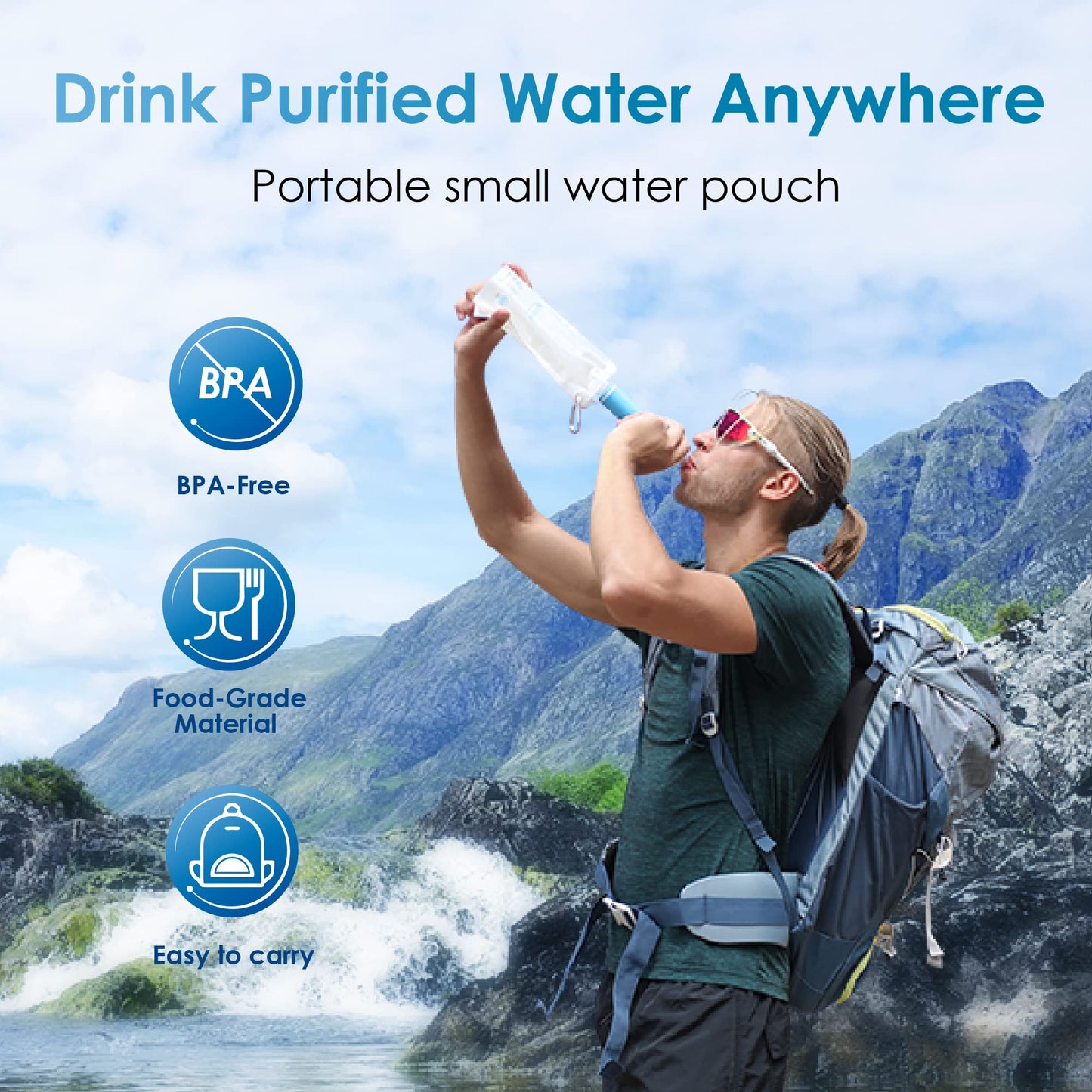 Waterdrop Gravity Water Filter Straw Phil and Gazelle