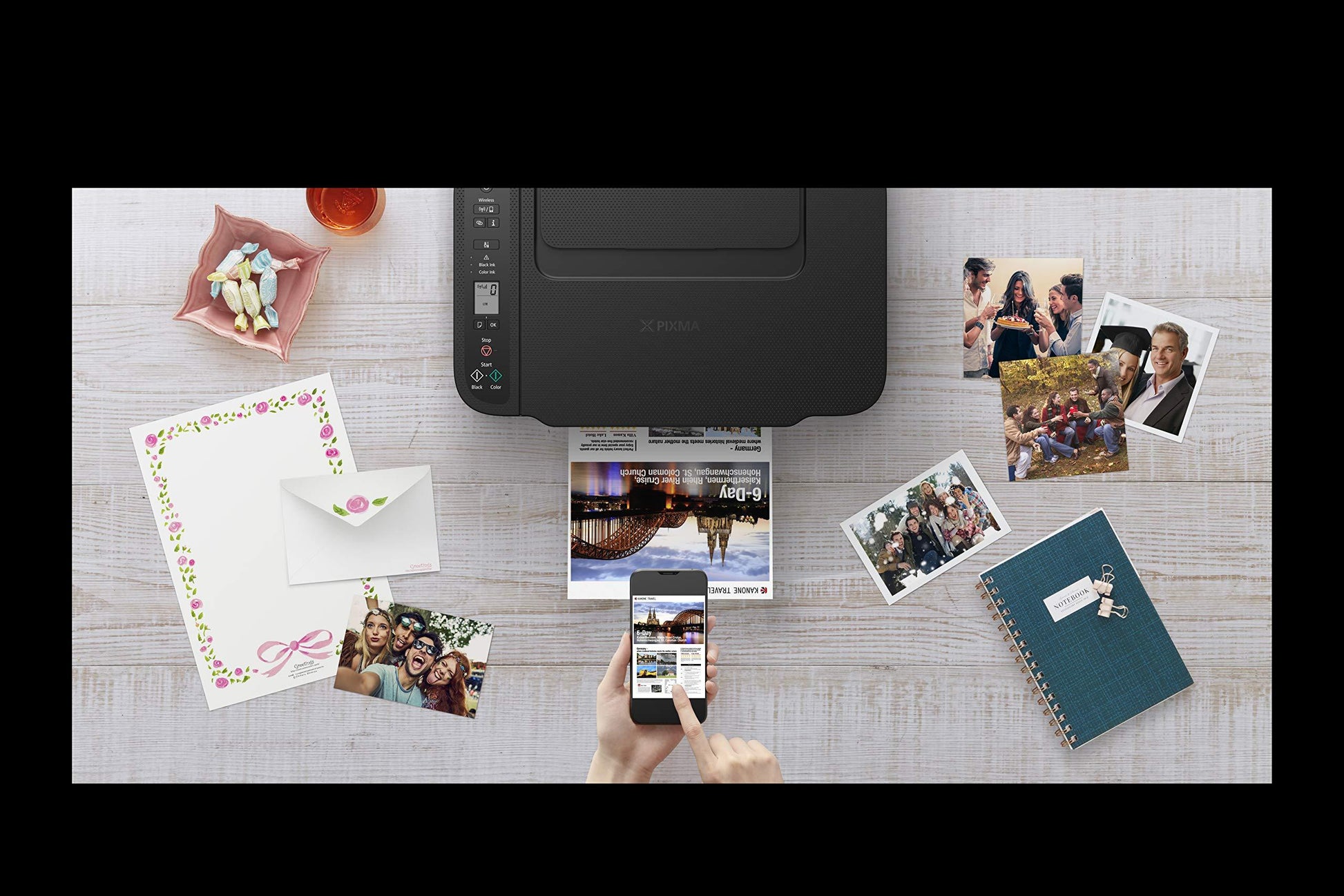 Canon PIXMA TS3420 Wireless Inkjet Printer. Phil and Gazelle.