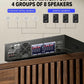 Donner 4 Channel Bluetooth 5.0 Stereo Audio Power Amplifier, 1000W Home Theater. Phil and Gazelle.