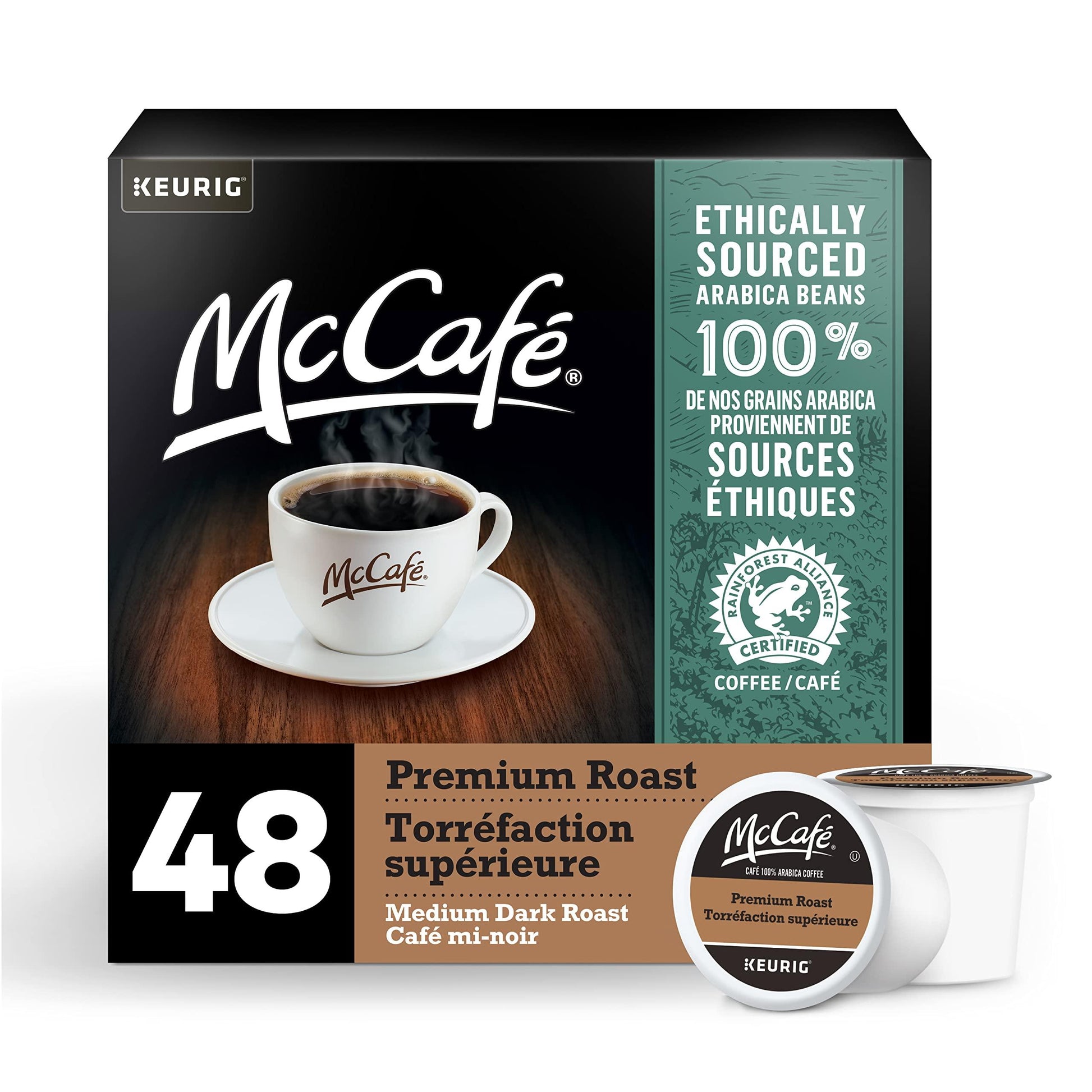 McCafe Premium Medium Dark Roast K-Cup Coffee Pods, 48 Count, For Keurig Coffee Makers. Phil and Gazelle.