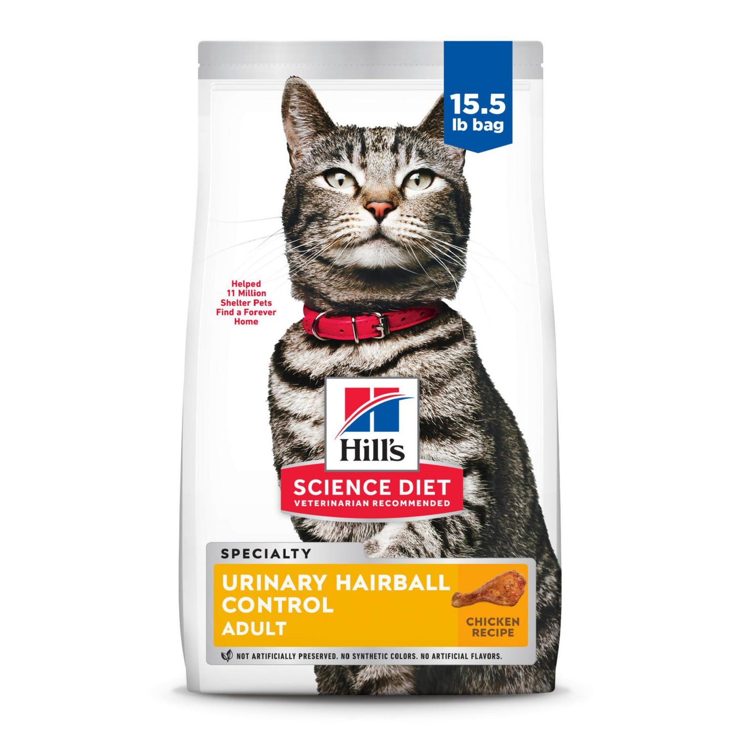 Hill's Science Diet Dry Cat Food, Adult, Urinary &amp; Hairball Control, Chicken Recipe, 15.5 Lb Bag. Phil and Gazelle.