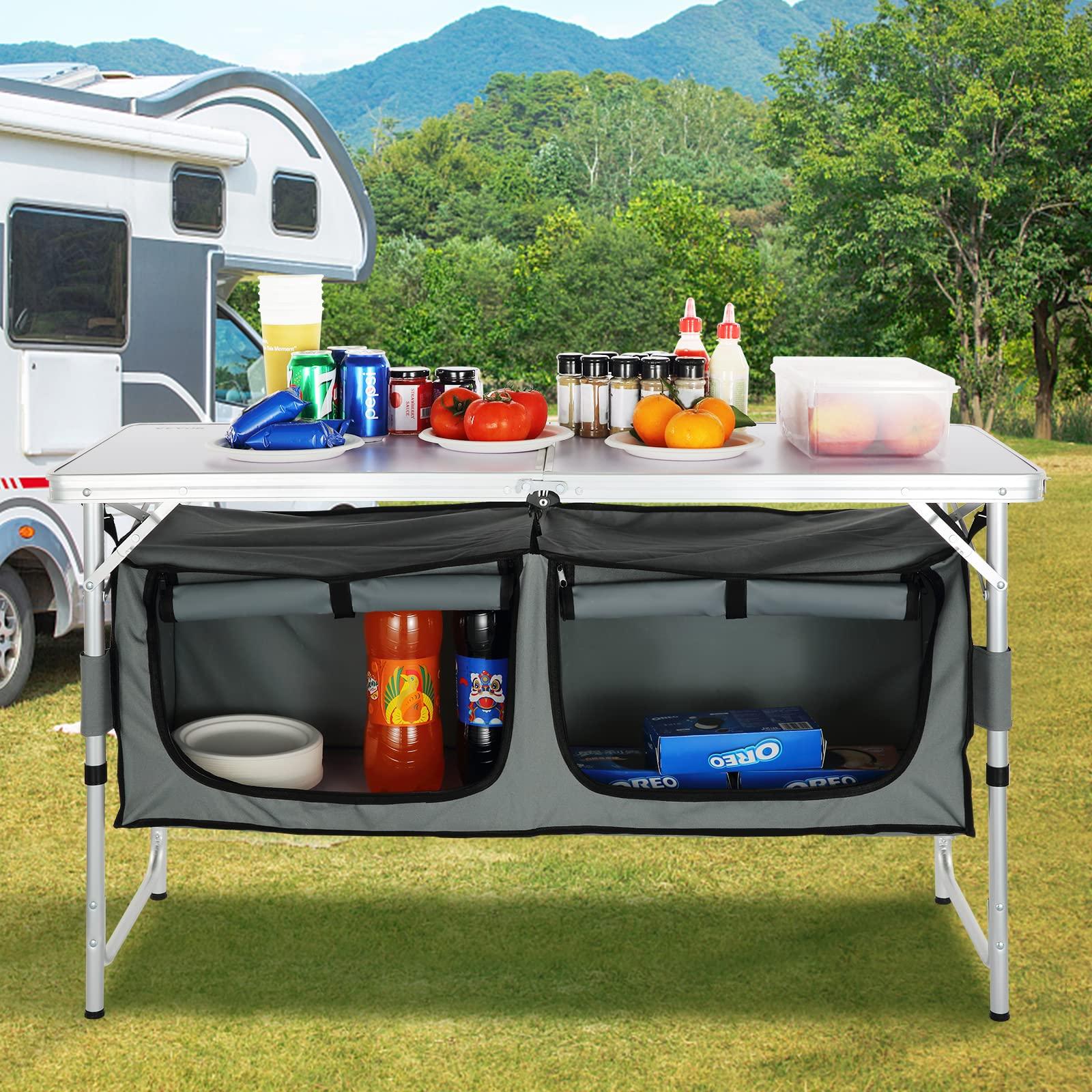 Camping Kitchen Table, Quick Set-up Folding Camping Table. Phil and Gazelle.