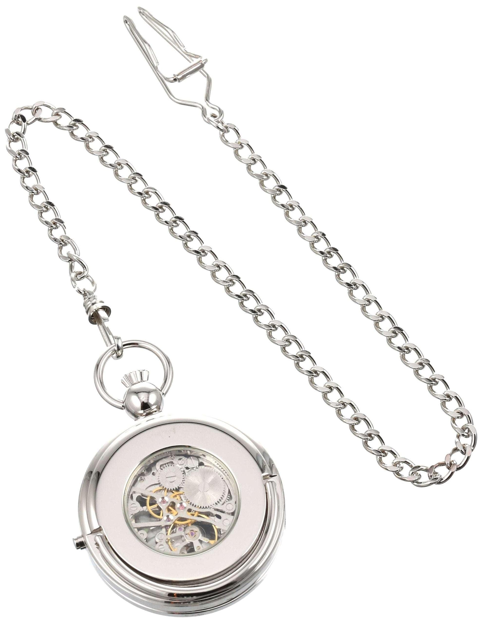 Charles Hubert 3850 Mechanical Picture Frame Pocket Watch