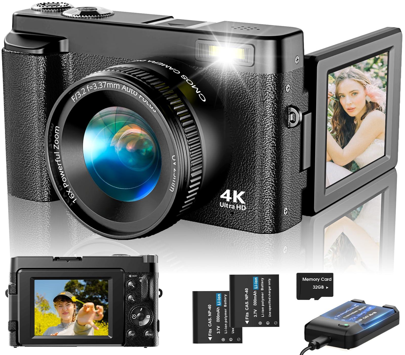 4K Digital Camera for Photography Autofocus, Upgraded 48MP Vlogging. Phil and Gazelle.